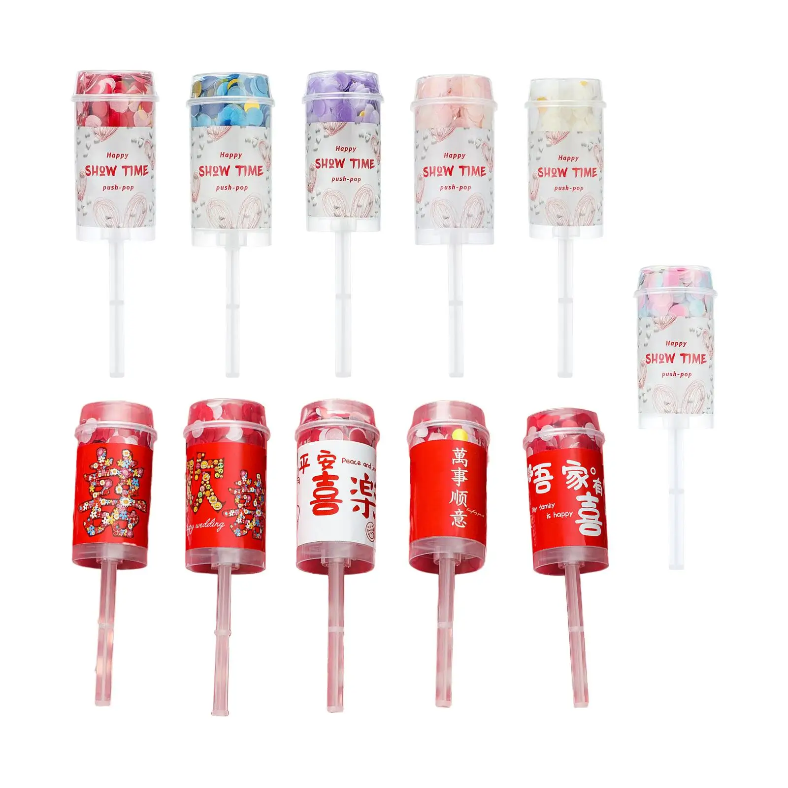 

Wedding Confetti Paper Poppers Party Popper Confetti Confetti Poppers for Engagement Gender Reveal Valentines Bridal Baby Shower