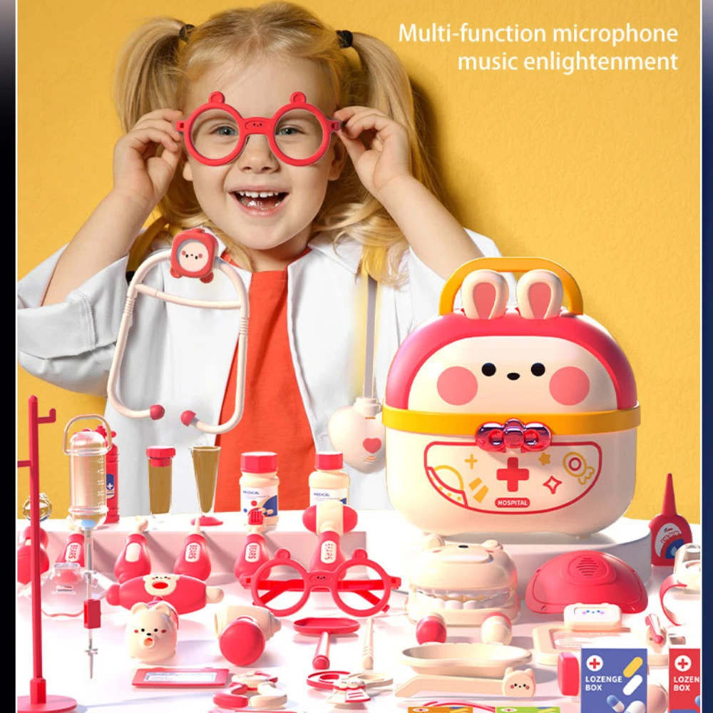 WizKidz Doctor Kit for Toddlers Aged 3-5 Medical Pretend Play Toys with Kids Gift Case Dentist Playset Kit Set for Boys & Girls 6