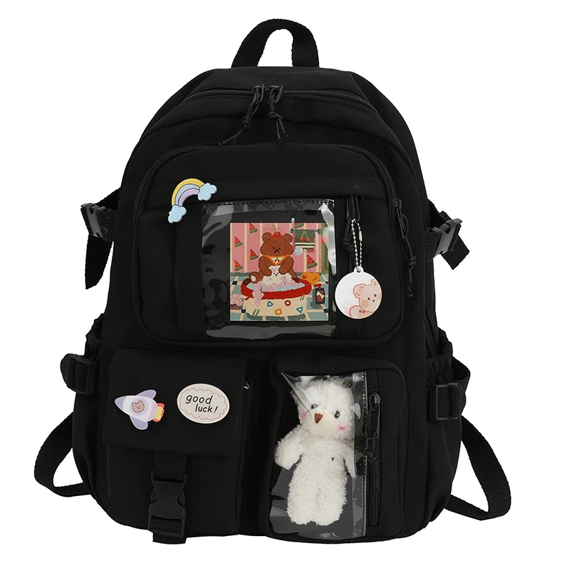 2023 New Children's Backpack Student Kawaii High School Backpack Large Capacity Schoolbag Girl Fashion Leisure Luxury Handbag