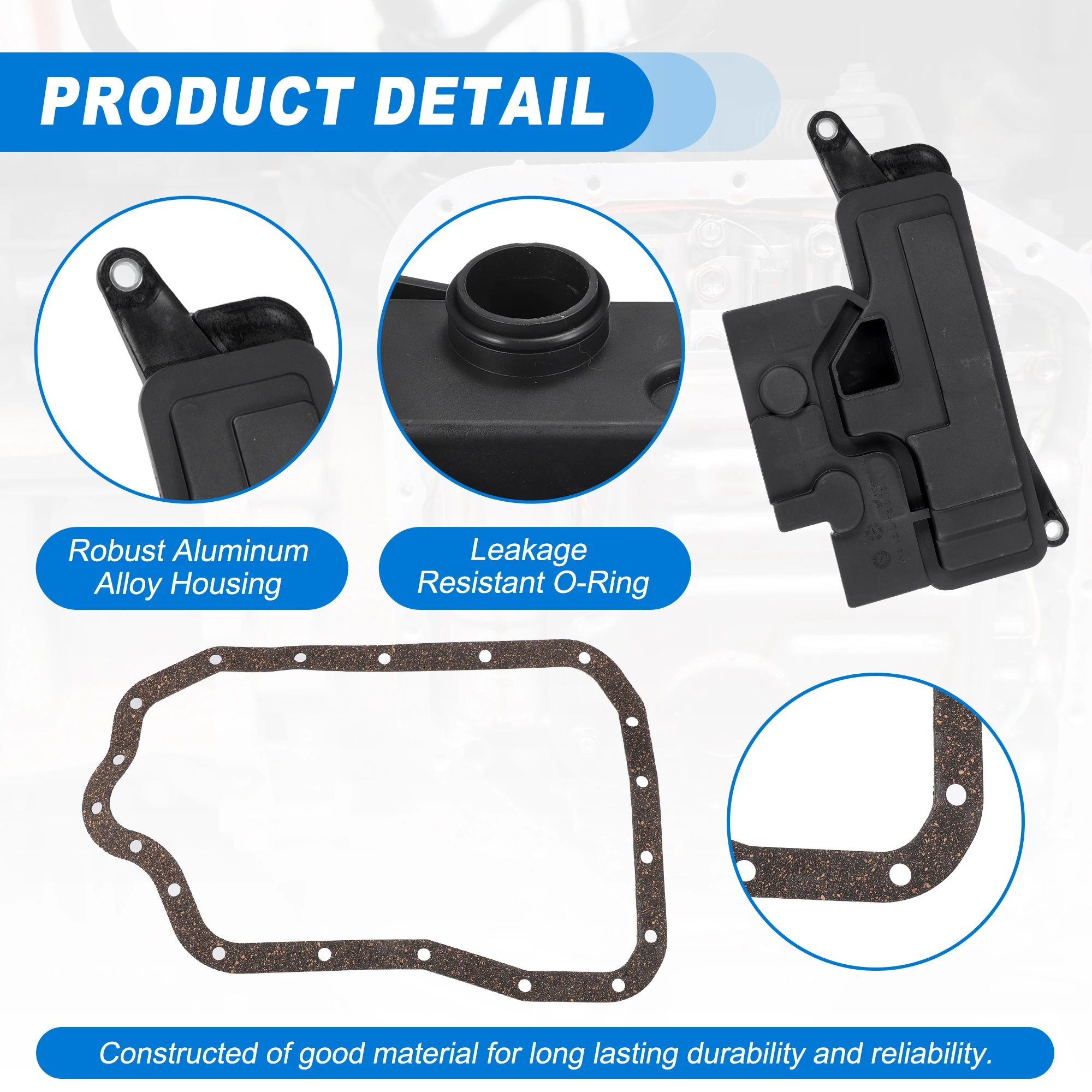Automatic Transmission Filter Kit CVT Oil Cooler Filter Oil Pan Gasket Kit for Toyota Camry 2010-No.3533073010 UXCELL