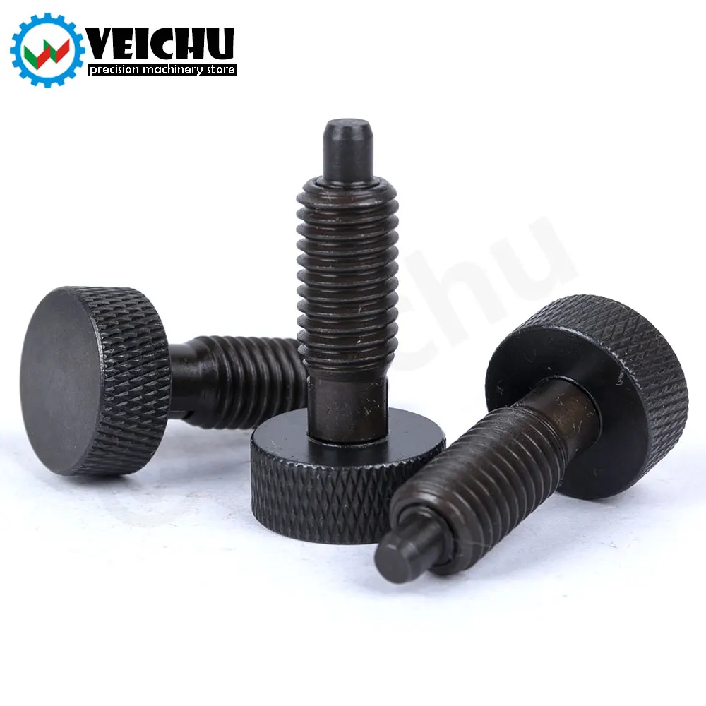 Stainless Steel Knurled Plungers VCN230 Stainless Steel Knurled Knob Plungers Spring Plunger Self-locking Screw Bolts With Nuts