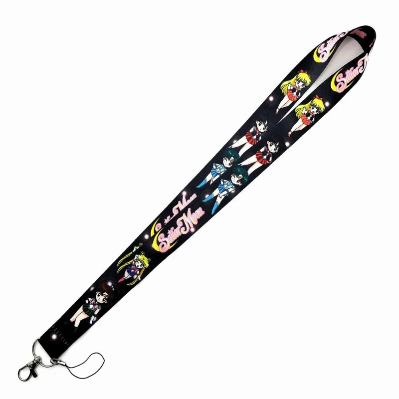 Sailor Moon Anime Cartoon Trendy Lanyard Long Personalized Student Card Lanyard Keychain Lanyard Mobile Phone Lanyard Accessory