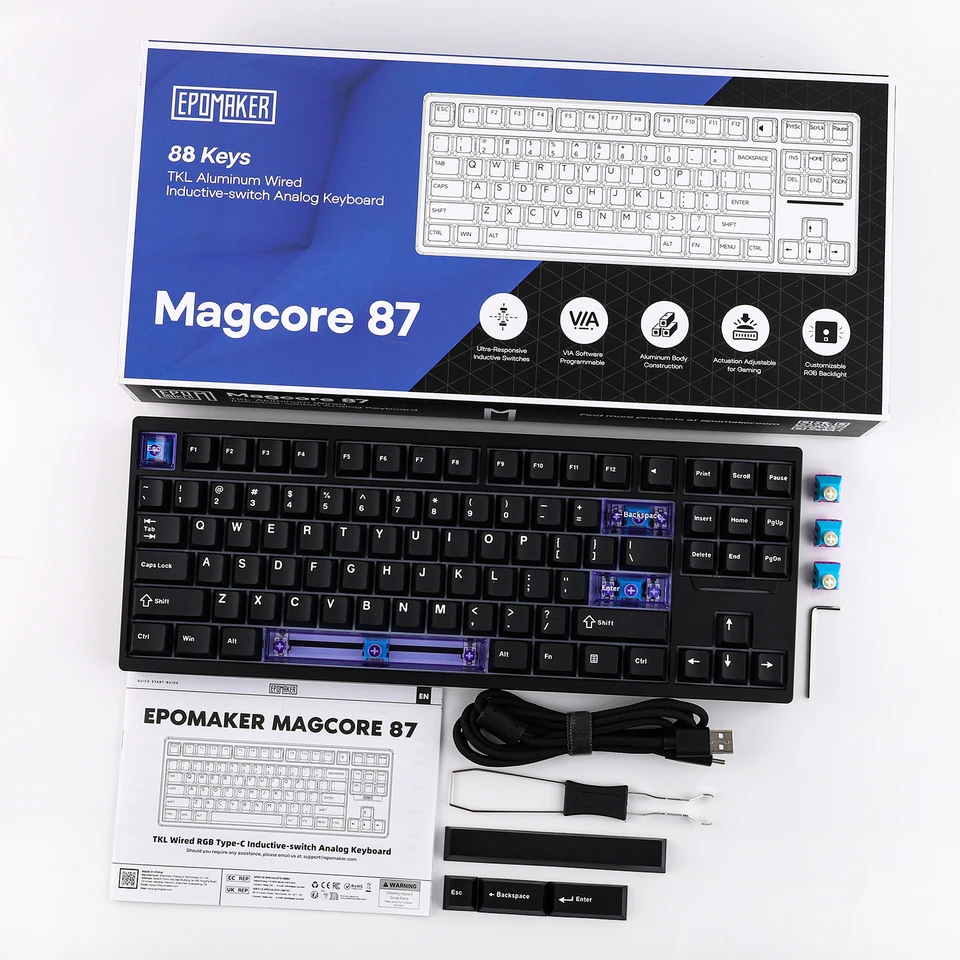 EPOMAKER Magcore 87 TKL ANSI レイアウト ホットスワップ ガスケット