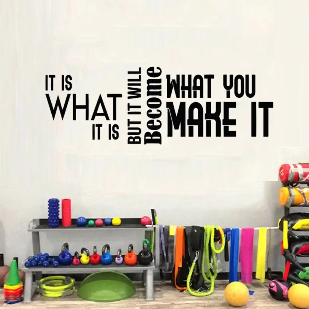 

Настенные наклейки для тренажерного зала, цитаты, что вы делаете это, фотообои, современный интерьер, декоративные наклейки, фрески, виниловые Съемные постеры A512