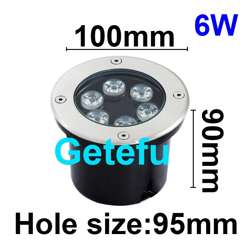 thumbnail image 1 of Foco LED para jardín subterráneo, 3 W, 5 W, 7 W, 10 W, 12 W, resistente al agua, IP67, para exteriores, empotrado en el suelo, iluminación de terraza exterior, 220 V CC, 12 V y 24 V, 1 of 5