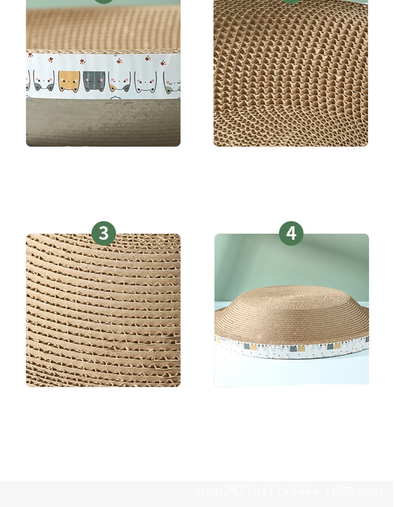 Title 6, Corrugated Cat Scratcher Cat Scrapers Round Ova...
