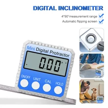

1Pcs Angle Protractor Universal Bevel 360 Degree Mini Electronic Digital Protractor Inclinometer Tester Measuring Tools