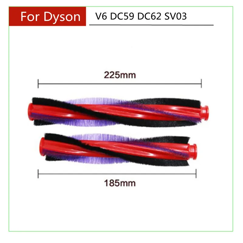 Cepillo De Rodillo De 225 Mm Para Dyson V6 SV03, Filtro 963830-02, Tapa