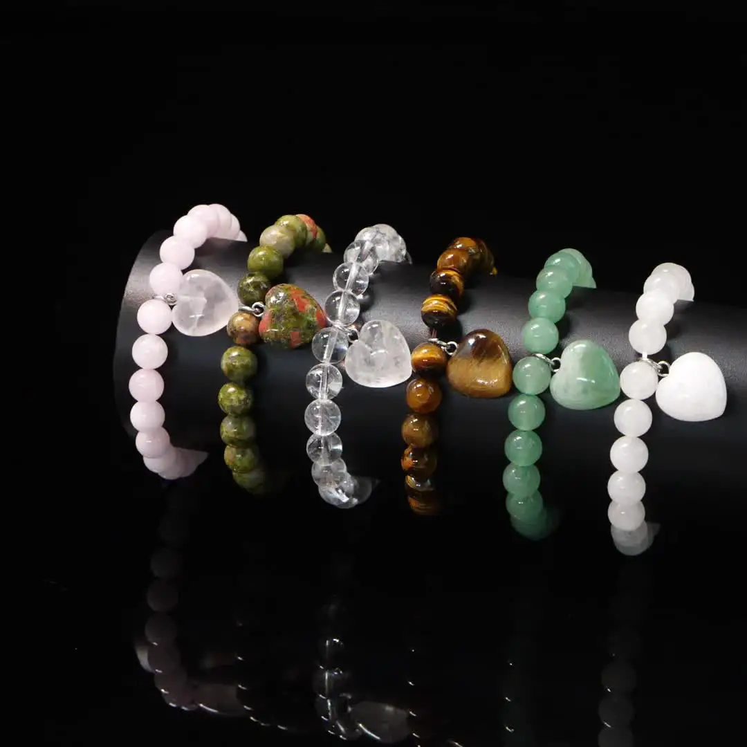 JD ナチュラルピンククォーツイエロータイガーアイユナカイト