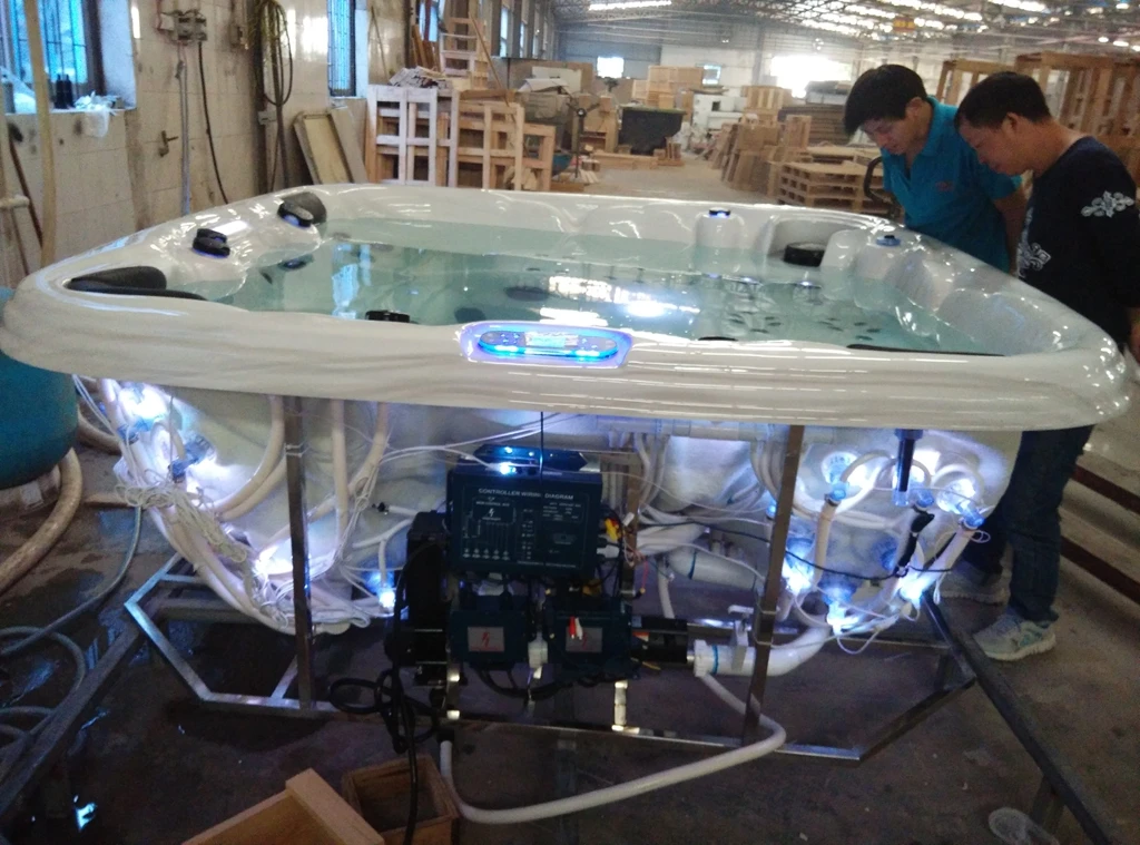 Outdoor 5 Person Entertainment Acrylic Massage Bathtub Indoor Relax Soaking SPA Hot Tub 5