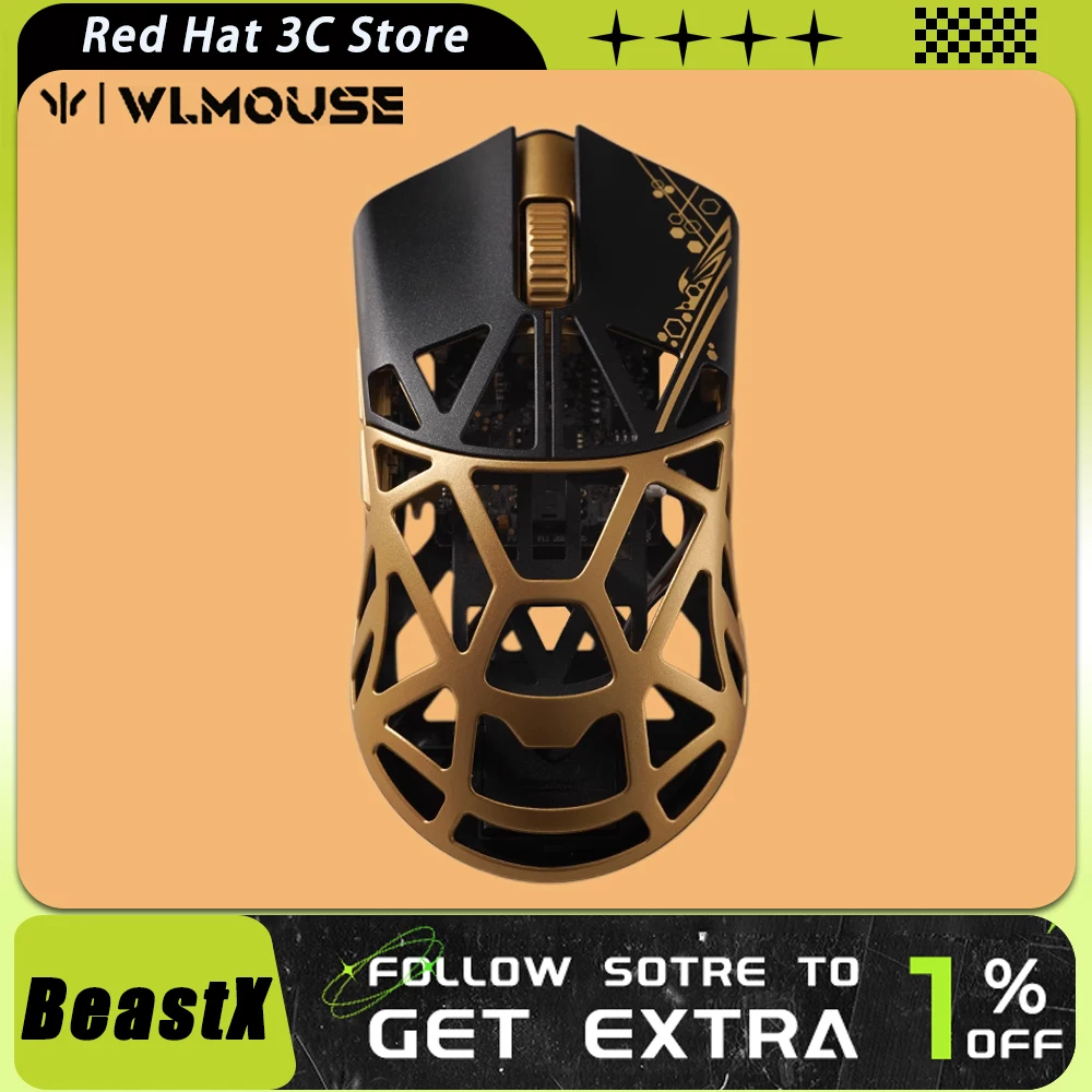 

Беспроводная мышь Wanling WLmouse BeastX, Двухрежимная игровая мышь RGB PAW3395 с низкой задержкой в скандинавском стиле, легкая игровая мышь для ПК 52820, подарки для геймеров
