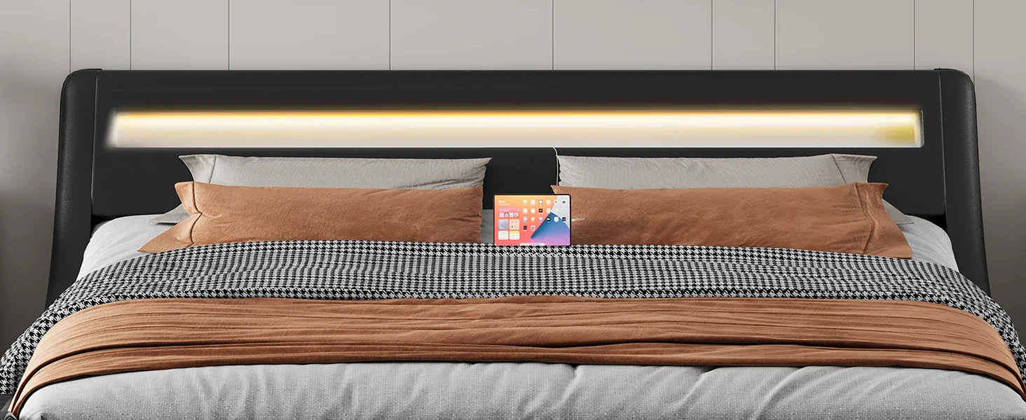 LED BED FRAME WITH LIGHTS