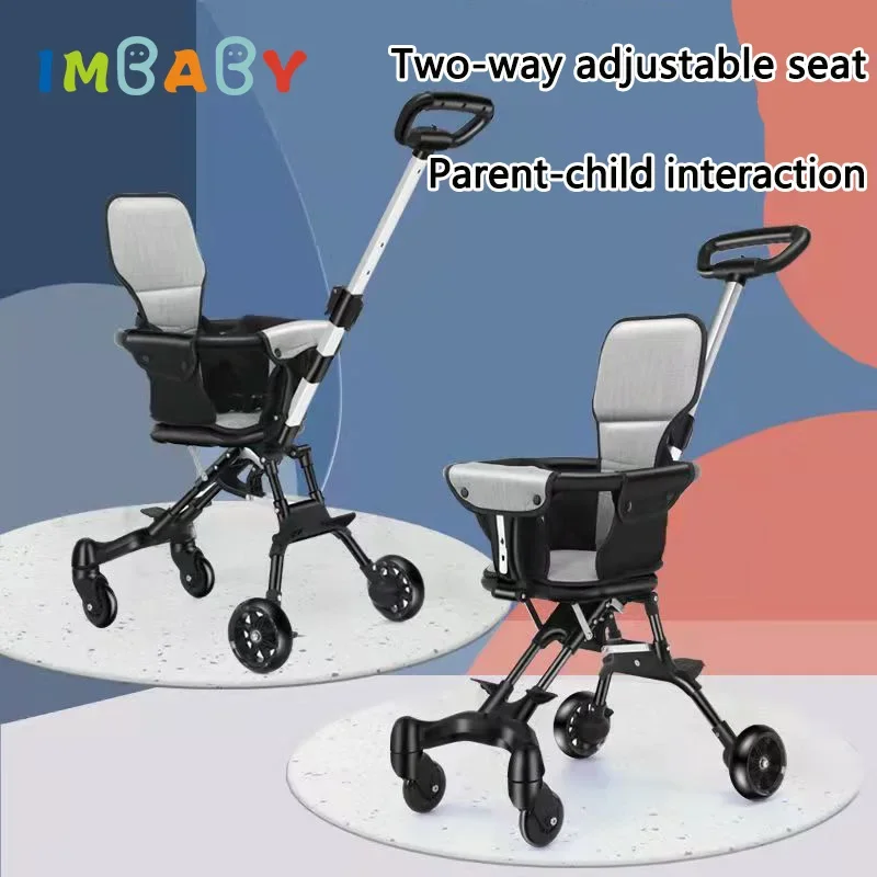 IMBABY Ultra Light Baby Stroller Foldable Seat Is Suitable For Newborns Wwheeled Travel Shopping Snd All Season Universal Use