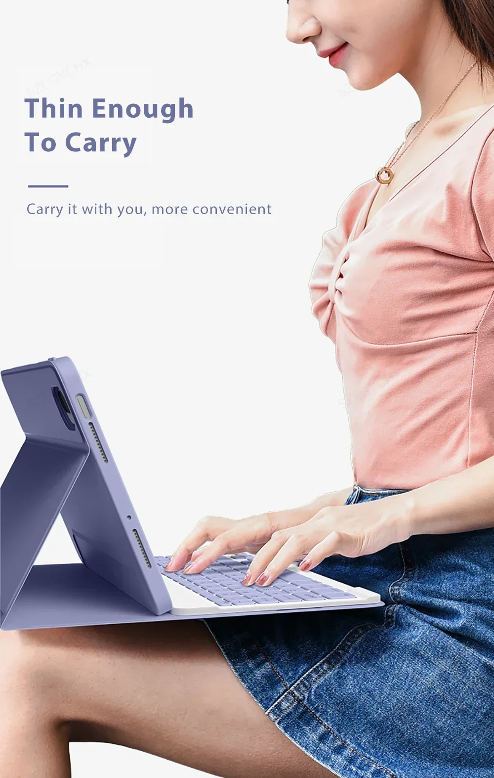 Magic Wireless Keyboard Case with Mouse