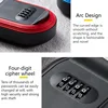 Wall Mount Key Lock Box, 4 Digit Password Code, Security Lock, No Key for Home Office, Safe Secret Storage Box Organizer 3