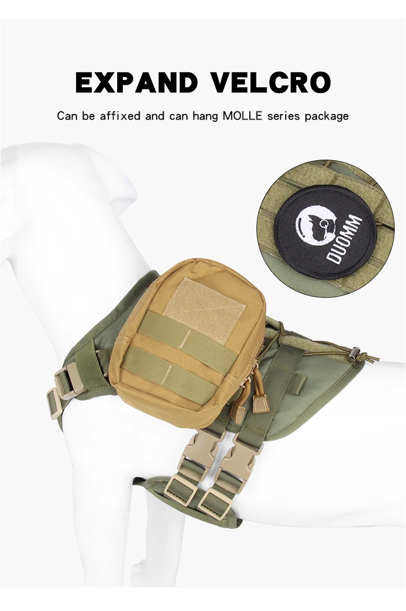 Tactical Dog Harness Military Big Dog Vest German Shepherd Durable Dog Harnesses