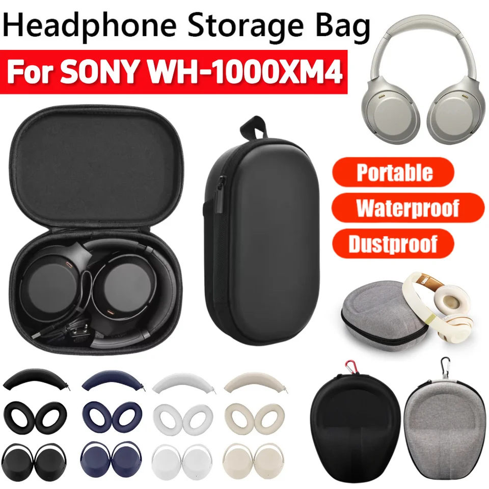 Storage Bag For WH-1000XM4 Hard EVA Headphone Carrying Case Pouch