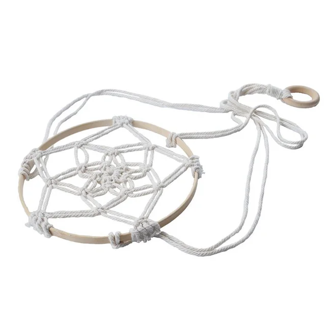 Függő Gyümölcskosár, Multifunkcionális Könnyű Pamut Kötél Szövött Tárolóháló Táska Otthoni Konyhához - Image 5