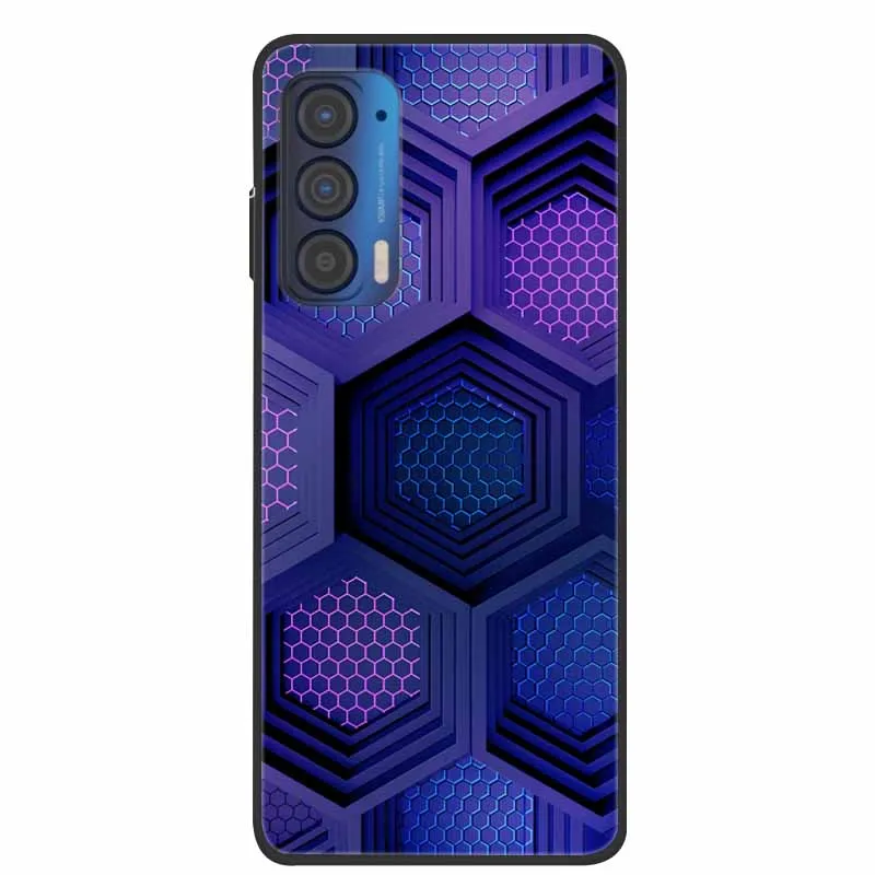 Silicone Soft Flower Marble TPU Black Phone Cover - Protective Case