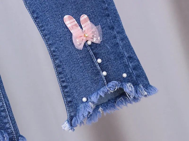 سراويل للأطفال بطباعة كرتونية ، جينز فضفاض غير رسمي يناسب جميع الملابس ، أولاد وبنات ، ربيع ، خريف ، جديد ،