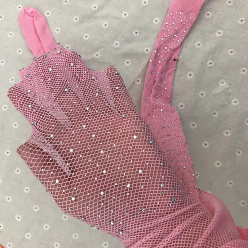 Kids Girl Fashion Shiny Rhinestone Solid Color Children Pantyhose Summer Mesh Thin Tight for Breathable Legging Stocking Sock