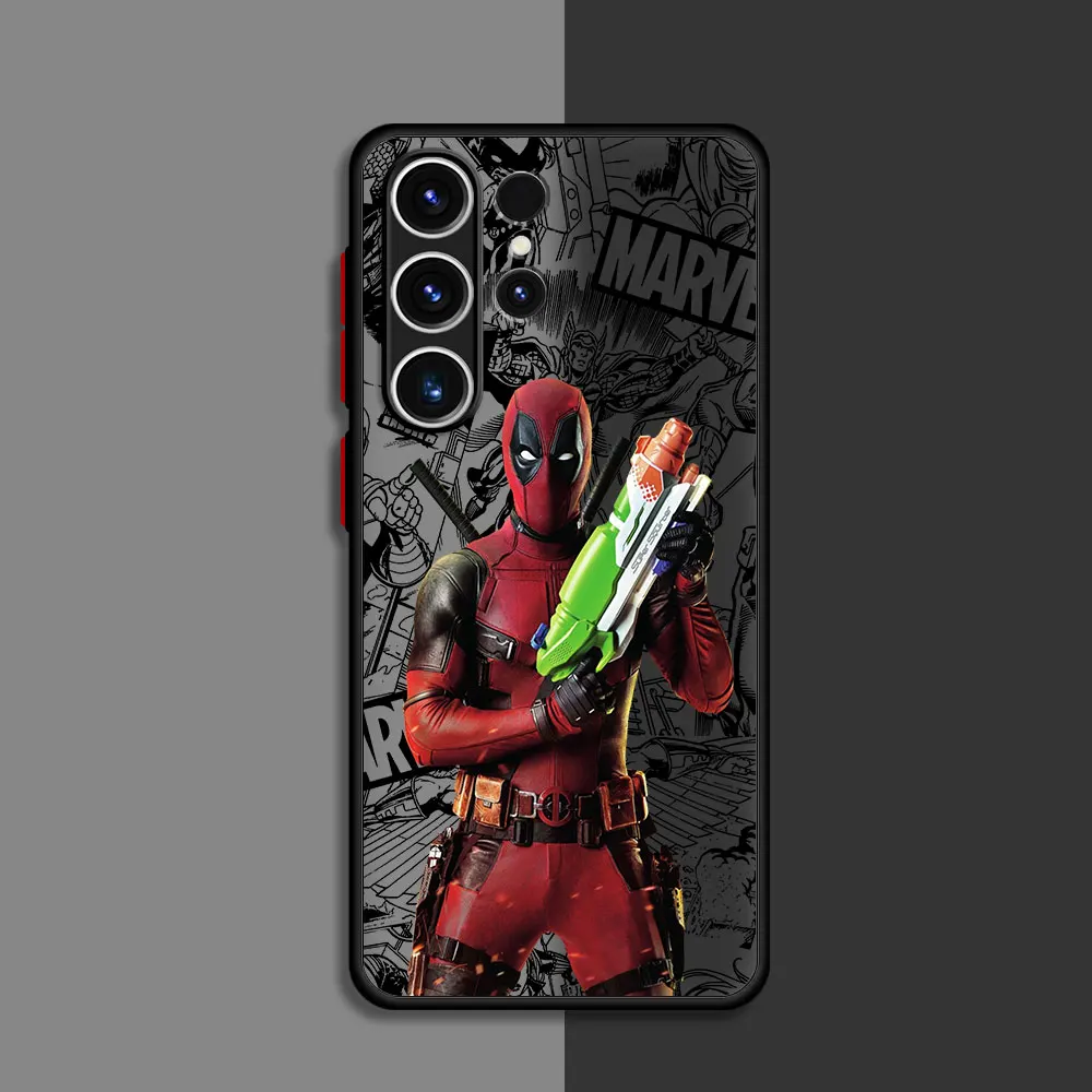 thumbnail image 1 of Luxury Marvel Deadpool Cover Coque Hard PC Phone Case for Samsung Galaxy S23 FE S9 S24 Plus S22 S23 Ultra S20 FE S10 Plus S21, 1 of 5