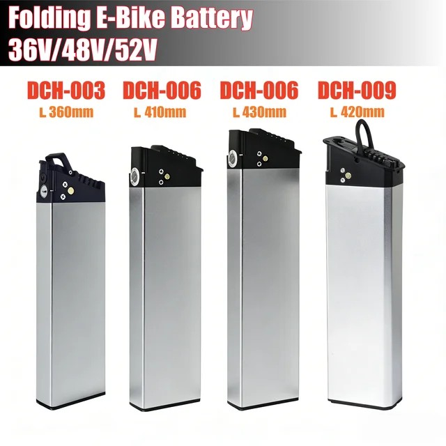 Batterie moteur 48V 17Ah 14Ah 12.8Ah 10.4Ah 36V 10Ah 12Ah 15Ah 52V 12.5Ah 15Ah 17.5Ah DCH-003 DCH-006 DCH-009 250W ~ 1000W 1