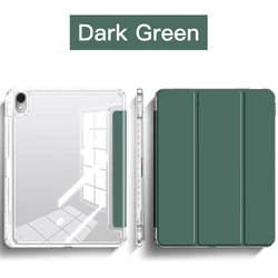 Versatile iPad Case with Pencil Holder and Stand Functionality for iPad Air 7 M3 2025 (Dark Green)