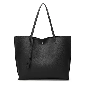Grandi Borse a Spalla Nere per Donne, Borsa Shopper Hobo Grande, Borsa a Tracolla in Pelle Morbida di Qualità, Borsa da Viaggio per Signore