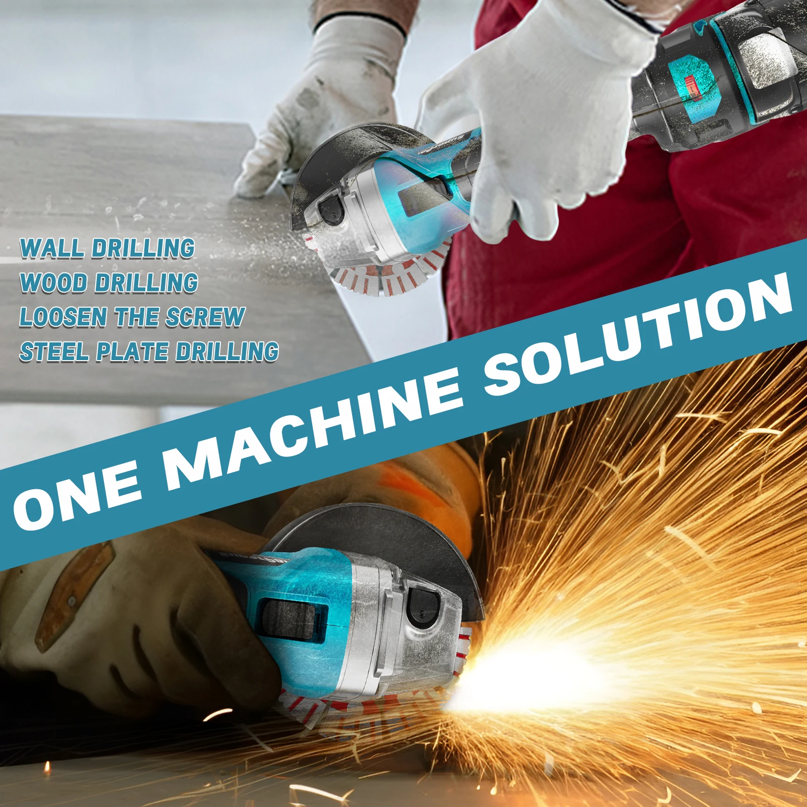 SuperPan Angle grinderElectric angle grinder tool with 3 variable speed metal grinders used for flipping metal wood rust removal