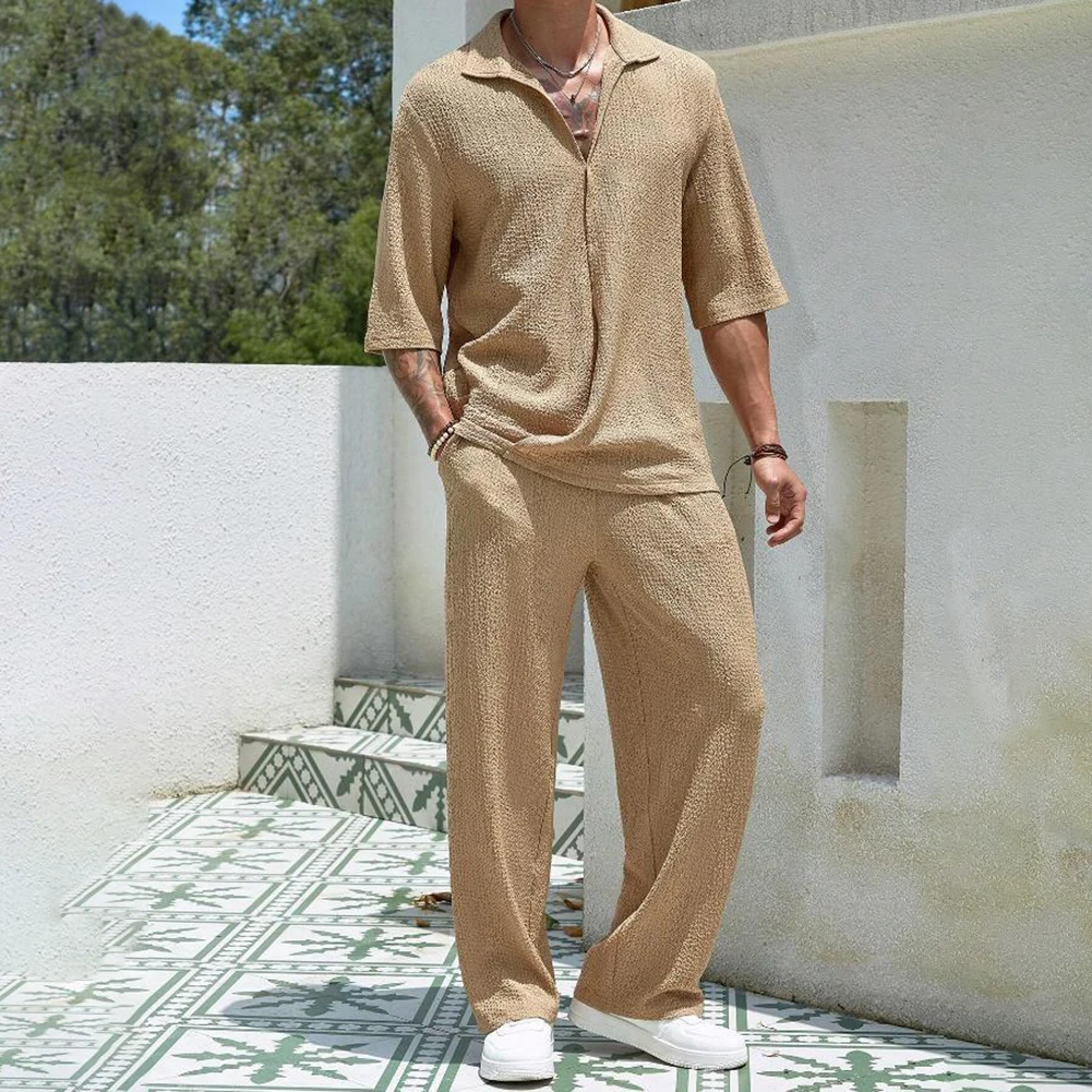 

Pant Men's Suits Spring Summer Vacation Autumn Casual Daily Fashion Outfits Lapel Male Slight Stretch Comfy Fashion
