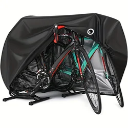 Durable Outdoor Waterproof Bike Cover with Lock Hole - Weatherproof Protection - XXL (Black)