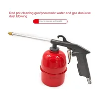 1 Pcs Zinc Aalloy Pneumatic Car Engine Cleaning GgunRed Pot Gray Car Repair Engine Oil Channel Cleaning Gun 2