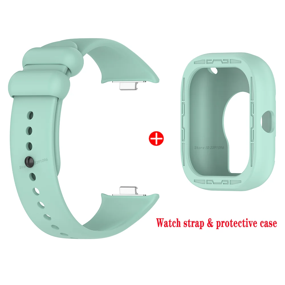 Silicone Strap and Case Set for Smartwatch Bracelet Replacement