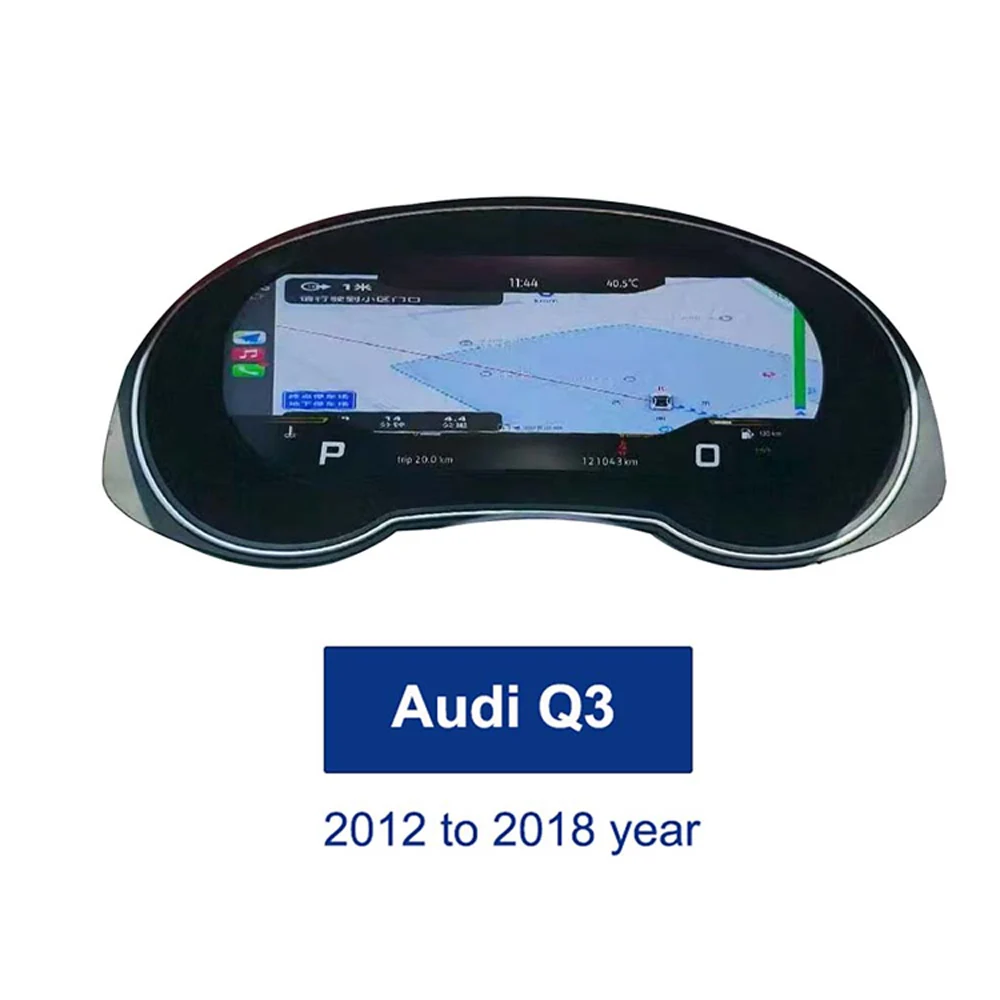 Grupo digital de 10,3 pulgadas para Audi Q3 de 2012 a 2018, panel de instrumentos virtuales, velocímetro, tacómetro 1