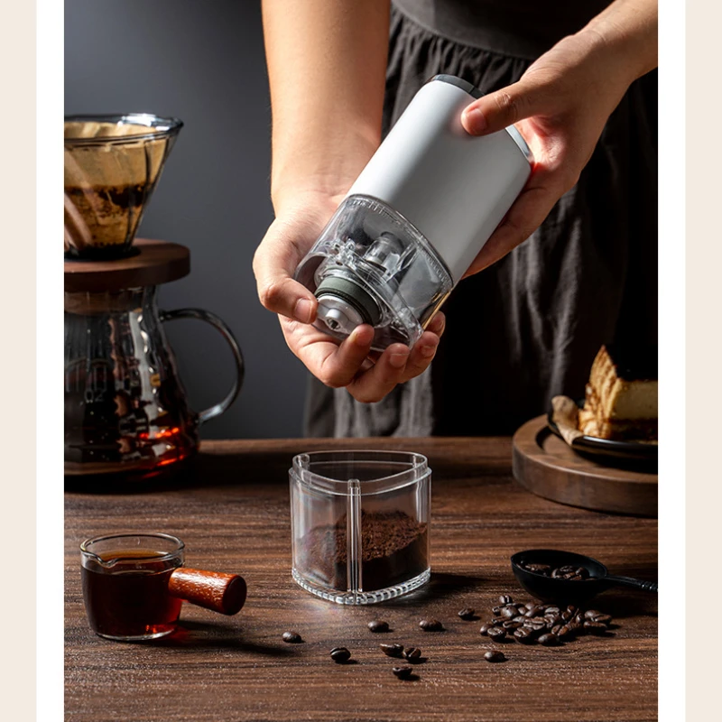 Coffe Machine Electric Convenient Semi-automatic American Handheld Bean Grinder Small Grinder Low Noise Automatic Power-off