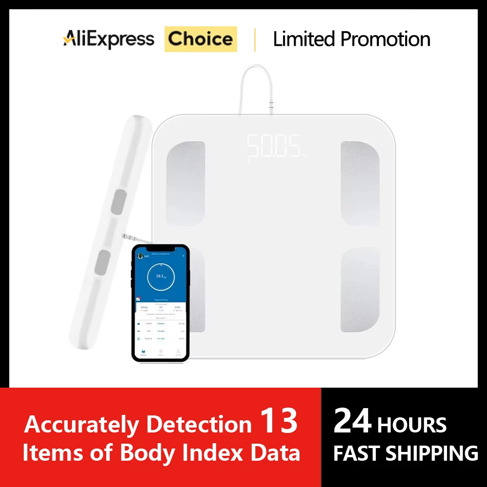 Balance à 8 électrodes avec bioimpédance intelligente pour la mesure de la composition corporelle (masse grasse et poids)_voghion.com