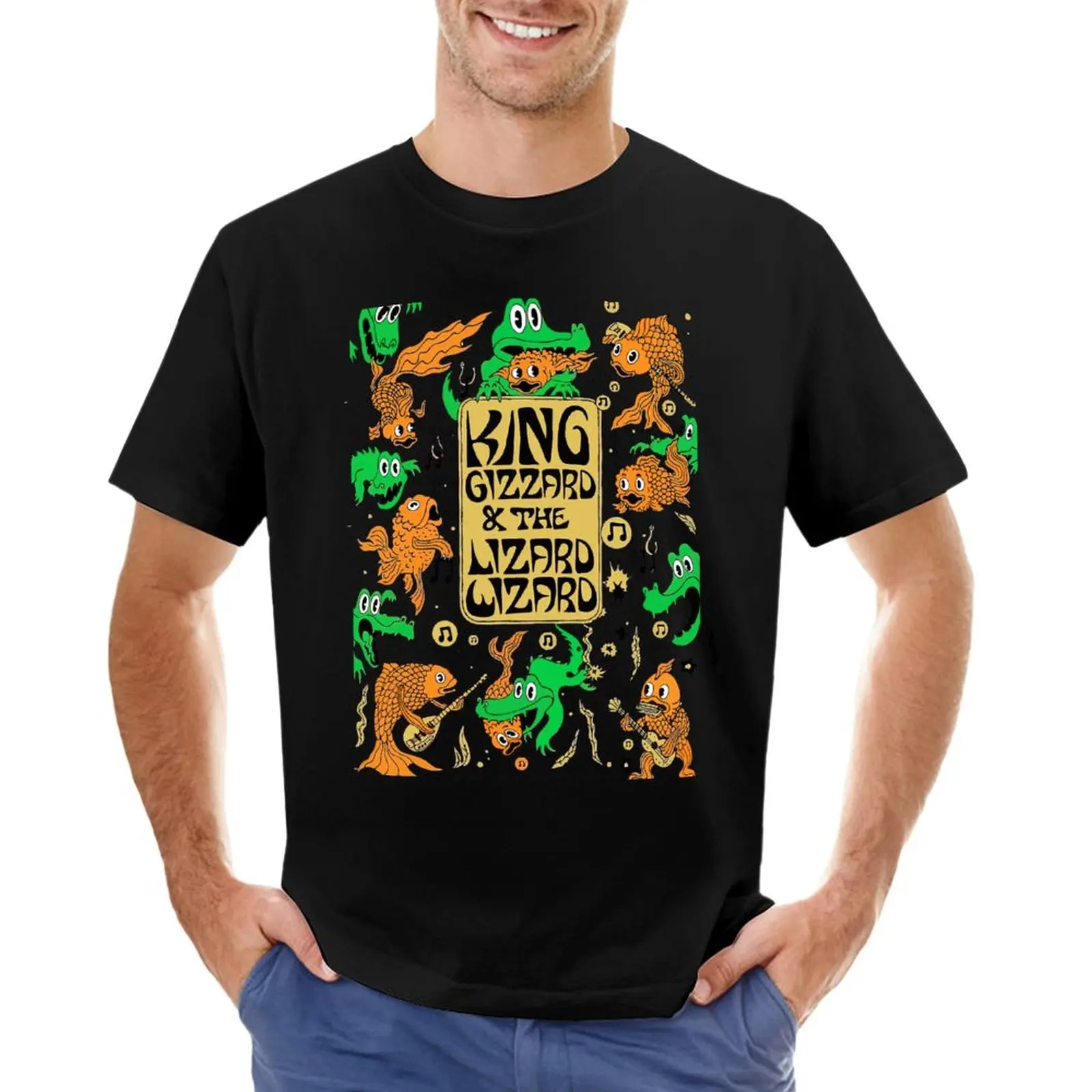 

King Gizzard and the Lizard Wizard Art T-Shirt sweat shirt korean fashion summer tops T-shirt men