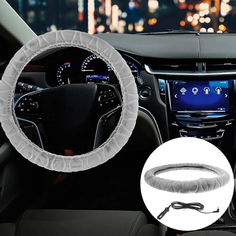 Universal Car Heated Steering Wheel Cover Electric Heating Winter Hand Warmer  Auto Warm Anti-Skid Protector Vehicle Accessory - AliExpress