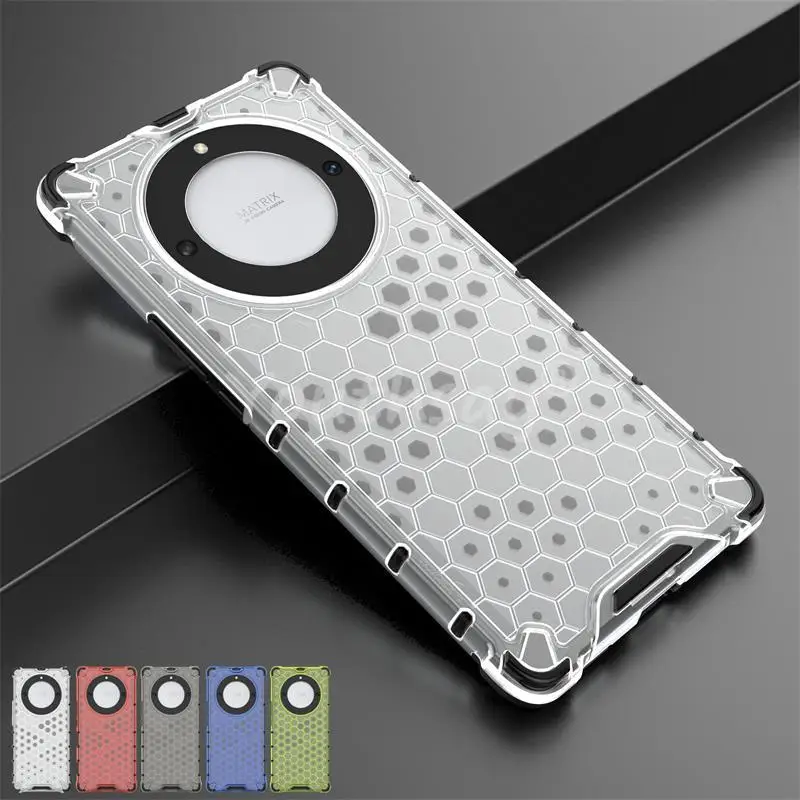 Honeycomb Shockproof Translucent TPU Armor Case - Durable Protective Cover