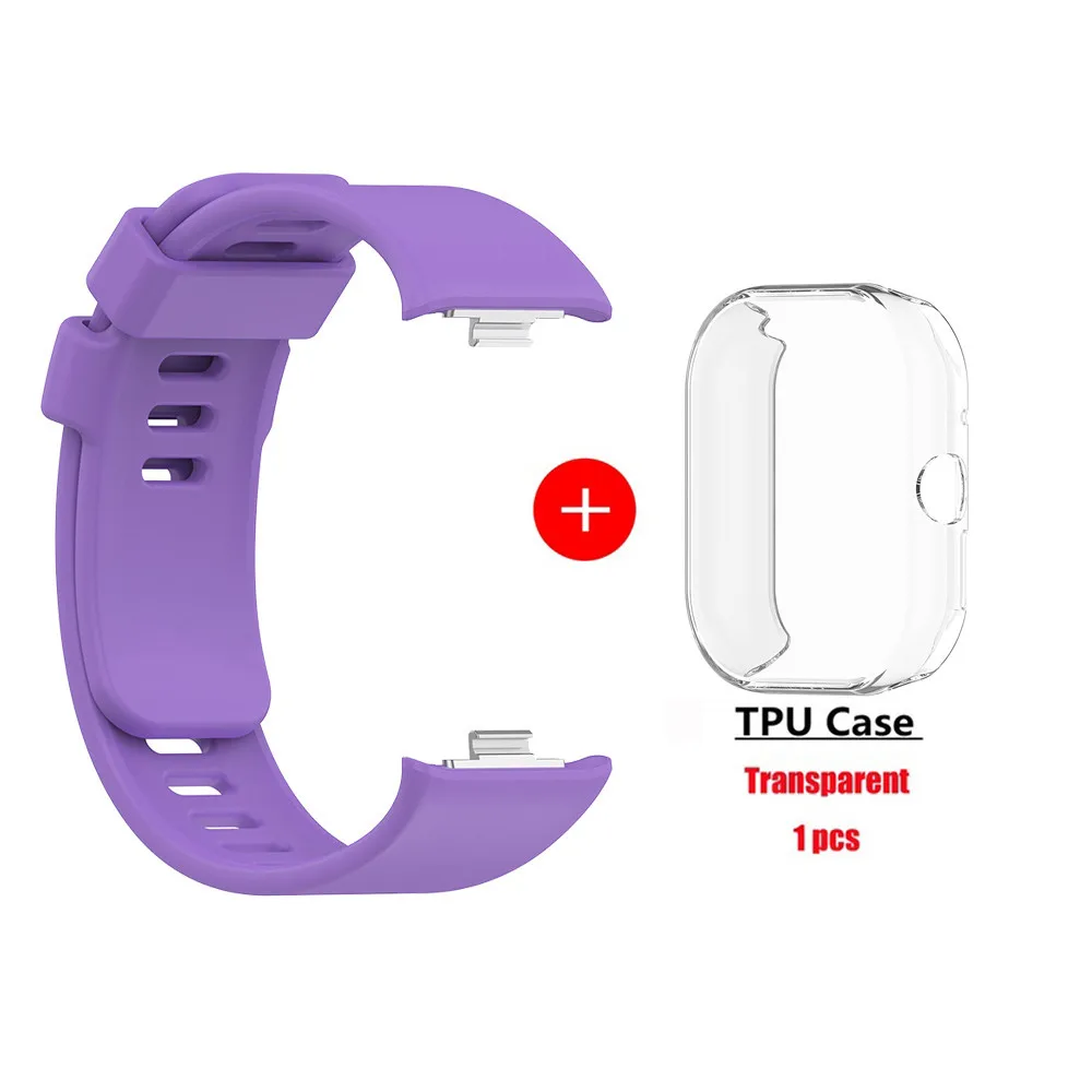 Silicone Strap and Protective Case for Smartwatch with Screen Protector