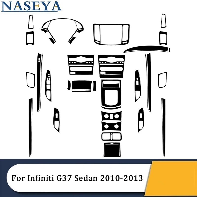 

For Infiniti G37 Sedan 2010 2011 2012 2013 ABS Piano Black Stickers Cover Trim Car Interior Decorative Accessories