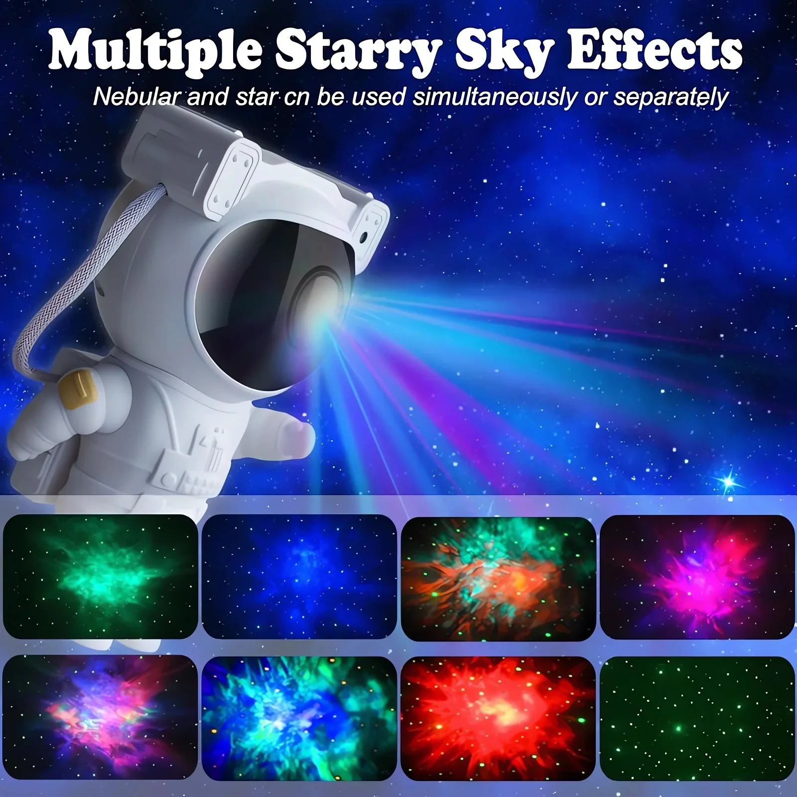 Star Projector Galaxy Night Light Astronaut Starry Nebula Ceiling LED Lamp Gift for Kids Adults for Bedroom Birthdays Christmas star projector