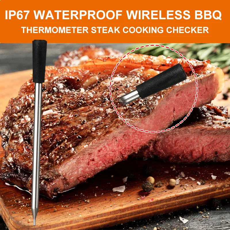 

Newest Wireless Meat Food Thermometer Kitchen Cooking Tool Oven Grill BBQ Steak Temperature Meter Barbecue Accessories