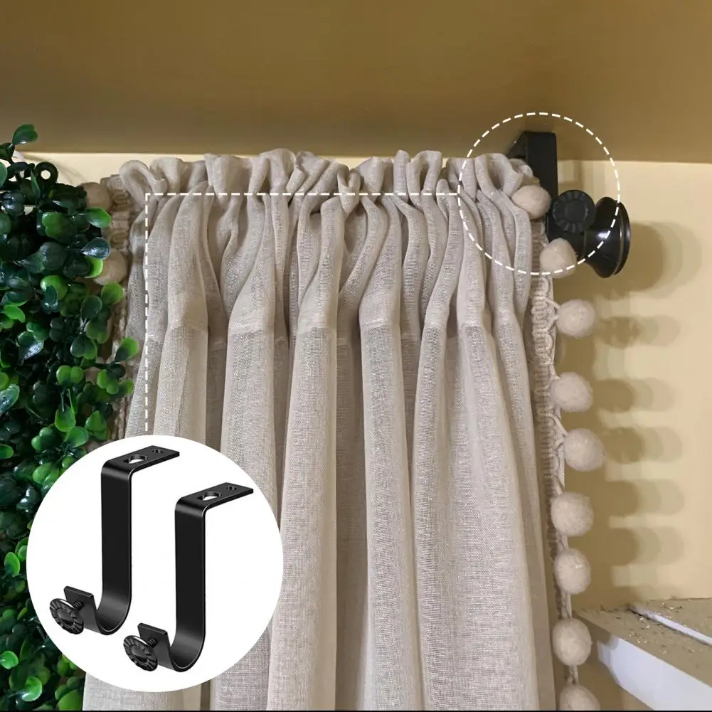 Anti-rust No Odor Supportive Ceiling Curtain Pole Holder Curtain Rod Holder Shower Accessories