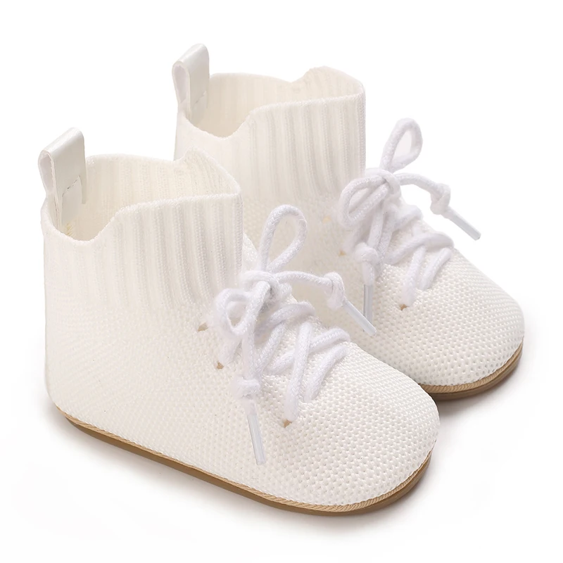 Casual Shoes Baby Girl Shoes 4 Colors Lace Up Ventilate Mid Cut Shoes Spring And Autumn Baby Casual Rubber Base Anti Slip Flat Walking