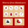 4x12ml Gel Nail Polish Set, 4 Colors Glitter Red Dark Green White Gold Gel Polish for Christmas Party Salon Manicure Women Gift 5