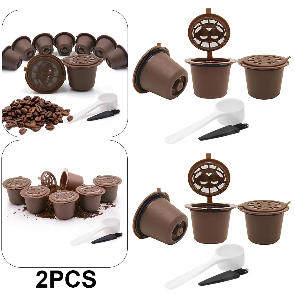 6Pcs Refillable Reuse Coffee Capsule Filters for Nespresso Machine