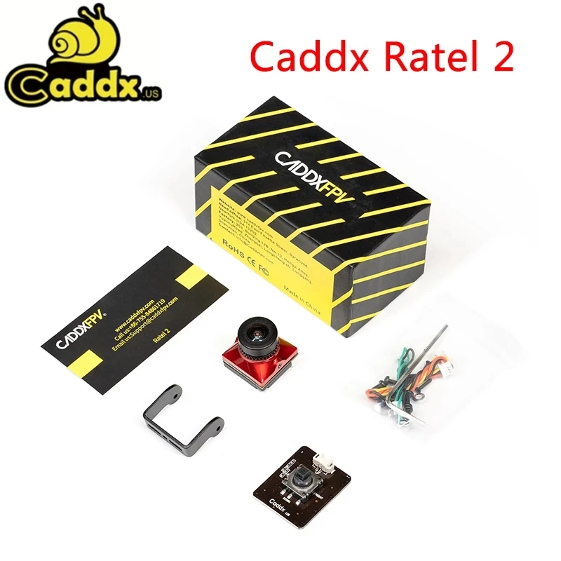 FPV Camera Caddx Ratel 2 V2 2.1mm Lens 16:9 4:3 NTSC PAL Switchable 19*19mm Super WDR for FPV Racing Drone RC Model