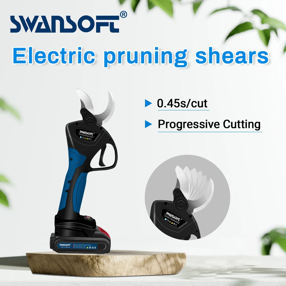 SWANSOFT 8605 Pruner Garden Tools Electric Shears Cutting Wooden Branches 40mm Lithium Battery 3